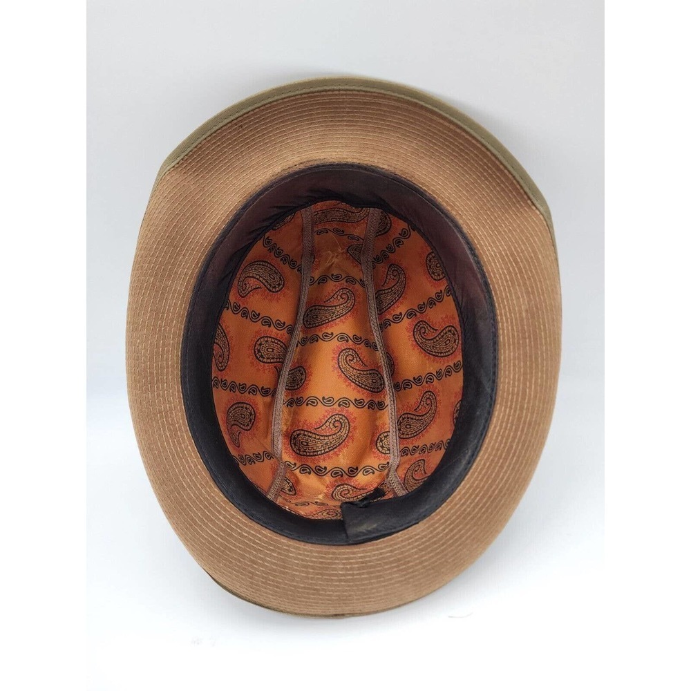 Vintage United Hatters Cap & Millinery Felt Fedora Feather Hat 7 1/12 - Picture 11 of 12